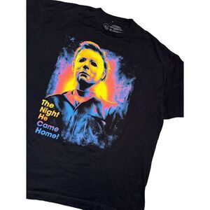 John Carpenter's 2XL  THE NIGHT HE CAME HOME Michael Myers Halloween Shirt black